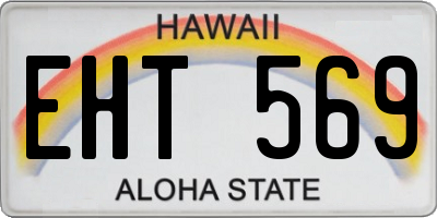 HI license plate EHT569