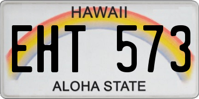 HI license plate EHT573
