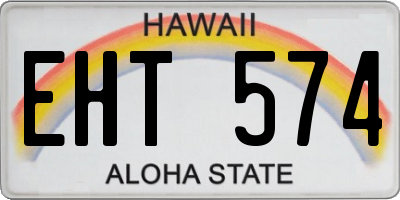 HI license plate EHT574