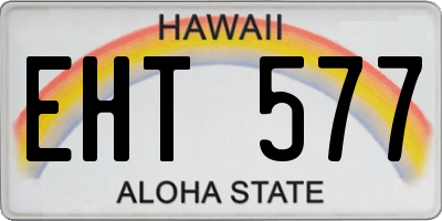 HI license plate EHT577