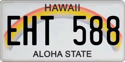 HI license plate EHT588