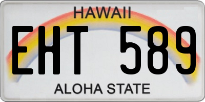 HI license plate EHT589