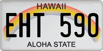 HI license plate EHT590