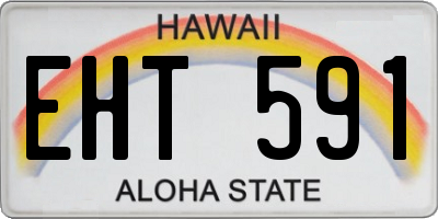 HI license plate EHT591