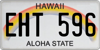 HI license plate EHT596