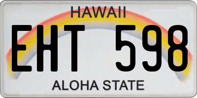 HI license plate EHT598