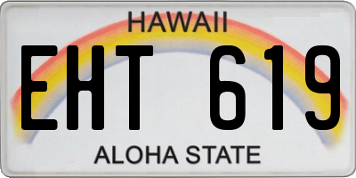 HI license plate EHT619