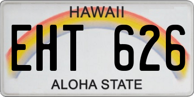 HI license plate EHT626