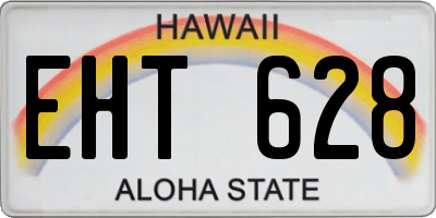 HI license plate EHT628