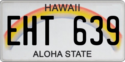 HI license plate EHT639