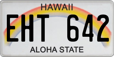 HI license plate EHT642