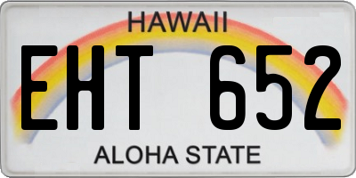 HI license plate EHT652