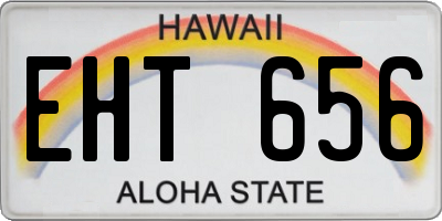 HI license plate EHT656