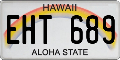 HI license plate EHT689