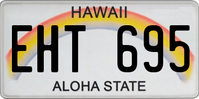 HI license plate EHT695