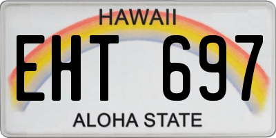 HI license plate EHT697