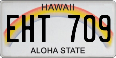 HI license plate EHT709