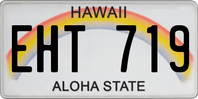 HI license plate EHT719