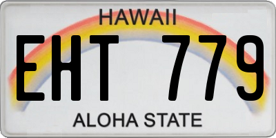 HI license plate EHT779