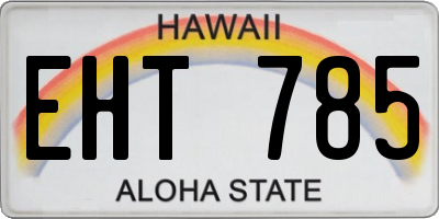 HI license plate EHT785