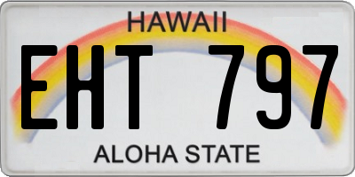 HI license plate EHT797