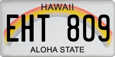 HI license plate EHT809