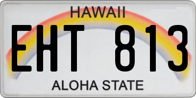 HI license plate EHT813