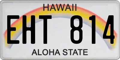 HI license plate EHT814