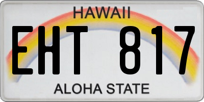 HI license plate EHT817