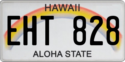 HI license plate EHT828