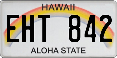 HI license plate EHT842