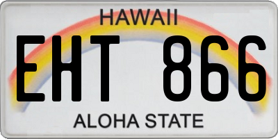 HI license plate EHT866