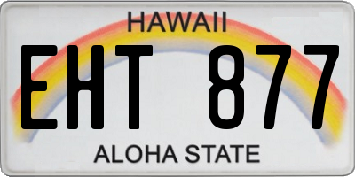 HI license plate EHT877
