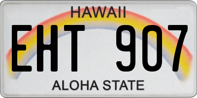 HI license plate EHT907