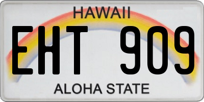 HI license plate EHT909