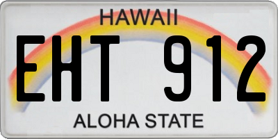 HI license plate EHT912