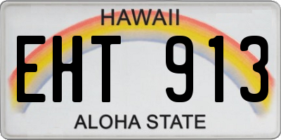 HI license plate EHT913