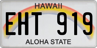 HI license plate EHT919