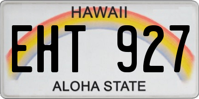 HI license plate EHT927