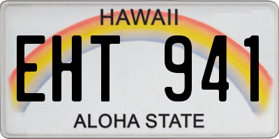 HI license plate EHT941