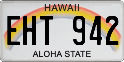 HI license plate EHT942