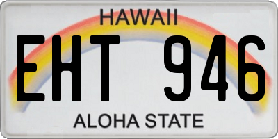 HI license plate EHT946