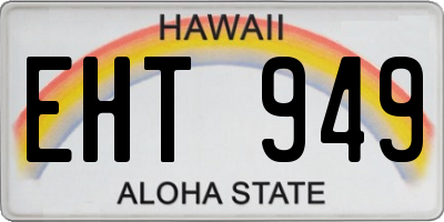 HI license plate EHT949