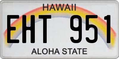 HI license plate EHT951