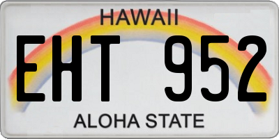 HI license plate EHT952