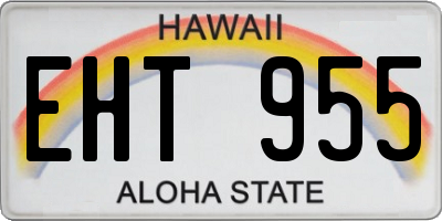 HI license plate EHT955