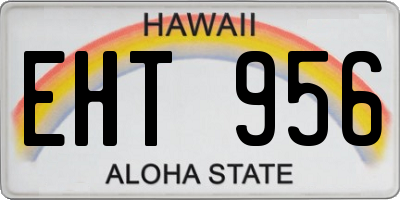 HI license plate EHT956