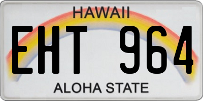 HI license plate EHT964