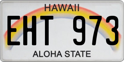 HI license plate EHT973