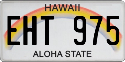 HI license plate EHT975